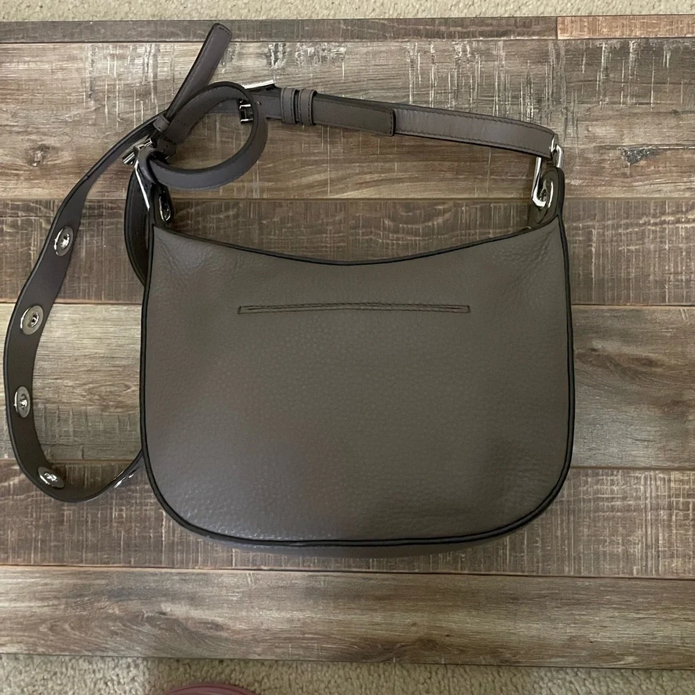 Michael Kors cinder color pebble Leather Shoulder Bag. new with tags
